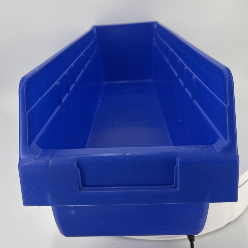 Nestable Shelf Storage Bin Plastic Approximately 6 5/8"W x 23 5/8"L  x‎ 6"H Blue